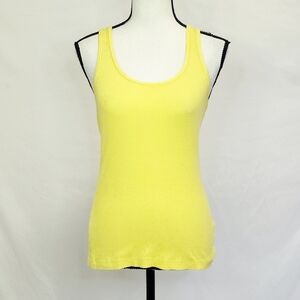 Forever 21 Yellow Ribbed Tank Top